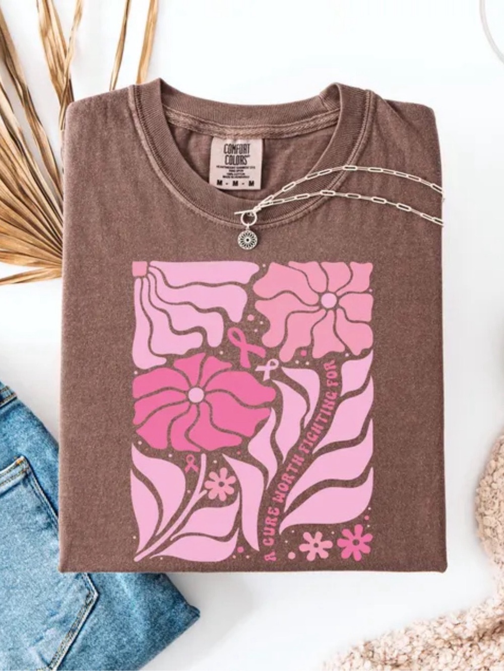 Comfort Colors 1717 Heavyweight Garment-Dyed T-Shirt 1717 Floral Graphic Tee
